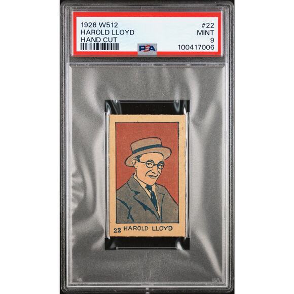 1926 W512 Harold Lloyd PSA 9, Second Highest Grade Tobacco Card Strip Card - Picture 1 of 4